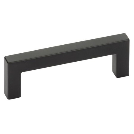 Emtek Warwick Cabinet Pull with 3-1/2 in Center to Center Flat Black Finish 86704US19